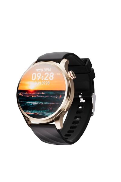 Generic SK 51 Men's 1.43-Inch AMOLED Smartwatch with Steel Strap, BT Call and IP67 Waterproof