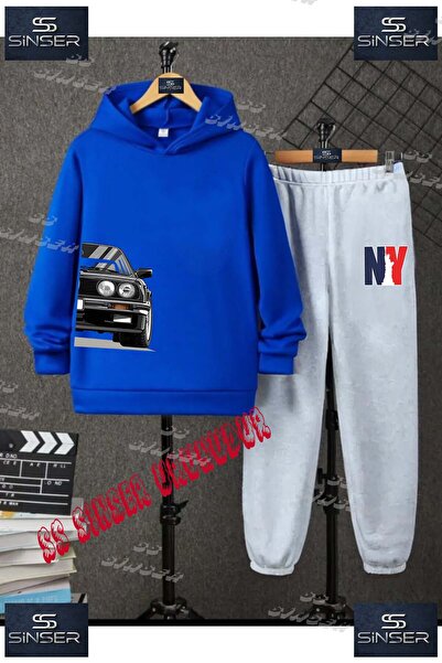 SS SİNSER Set de trening cu hanorac imprimat pentru copii, unisex, cu imprime...