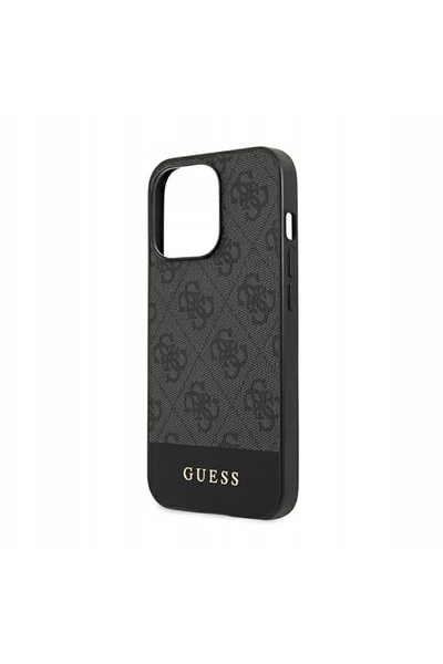 Guess iPhone 16 Pro Leather Case, Elegant French Design, Shockproof, with Original Logo from