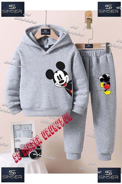 SS SİNSER Set de trening unisex pentru copii, cu hanorac imprimat „MICKEY LOO...