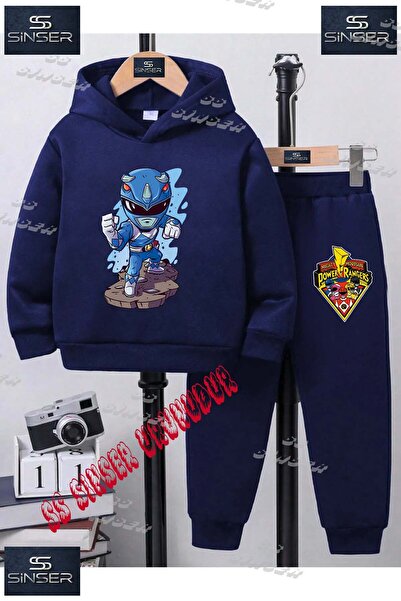 SS SİNSER Set de trening cu hanorac imprimat pentru copii, unisex, „POWARRANG...