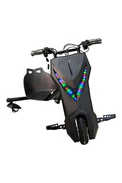Limodo Drifting Electric Scooter In Black With LED Lights And Comfortable Seat