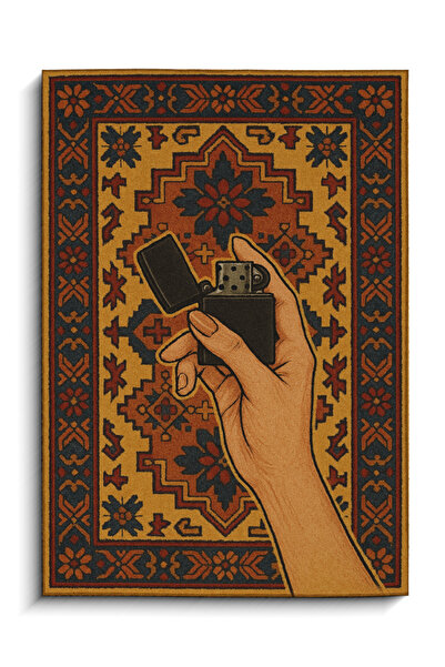 Rugs Modern Halı MOSSO Πορτοκαλί Θέμα Χειροποίητο Υφαντό Χαλί με Μοντέρνα Δια...