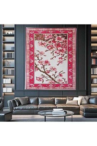 Else Dekor Pink Sakura Flowers Patterned Wall Cloth Wall Tapestry Wall Tapestry
