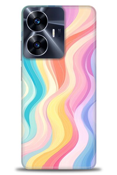 realme حافظة A+ Plus متوافقة مع شبكة الجيل الرابع C55 + واقي شاشة سيراميك غير...