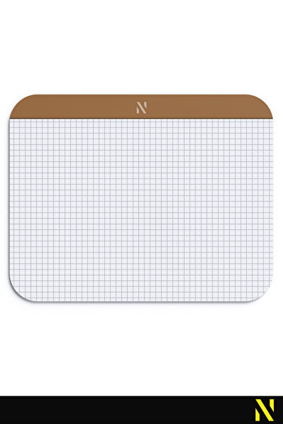 nilizma Brown Color Checkered Notebook Pattern Mouse Pad - 23X19 cm - Ergonomic Mouse Pad with Non-Slip Base