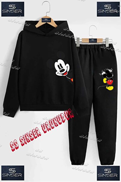 SS SİNSER Set de trening unisex pentru copii, cu hanorac imprimat „MICKEY LOO...