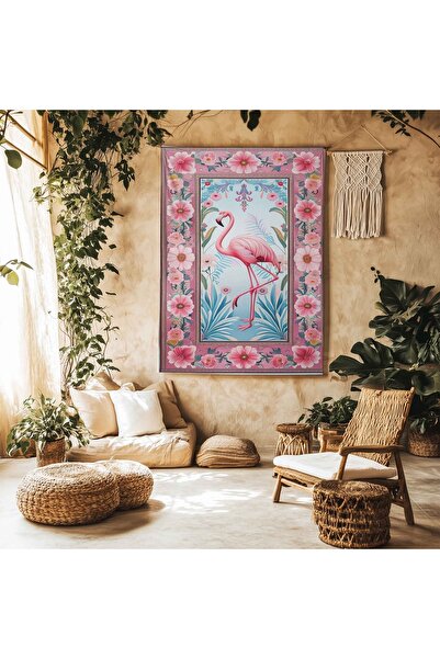 Else Dekor Pink Flamingo Animal Pattern Wall Cloth Wall Tapestry Wall Tapestry