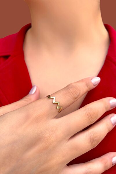 Altınaşkı Zikzak Taşsız Altın Yüzük