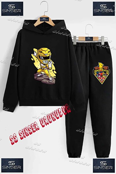 SS SİNSER Παιδικό Unisex Σετ Φόρμας με Κουκούλα και Στάμπα "POWARRANGER CHARA...