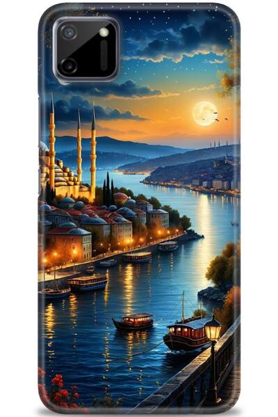 realme حافظة متوافقة مع C11 A+ Plus + واقي شاشة سيراميك غير قابل للكسر - 222