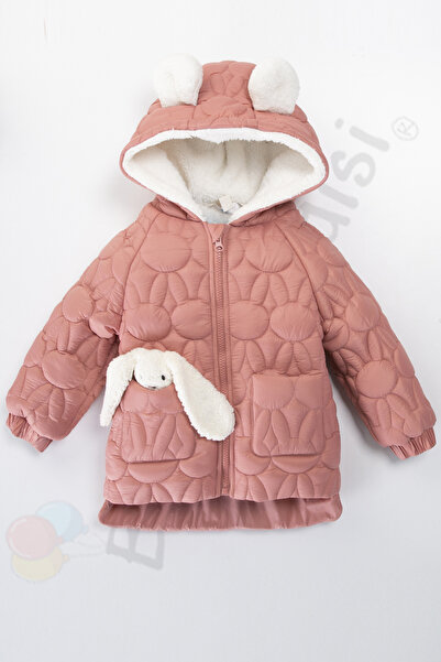 Ofislot New Rabbit Zippered Fur Inside Plush Pocket Hooded Puffer Snow Winter...