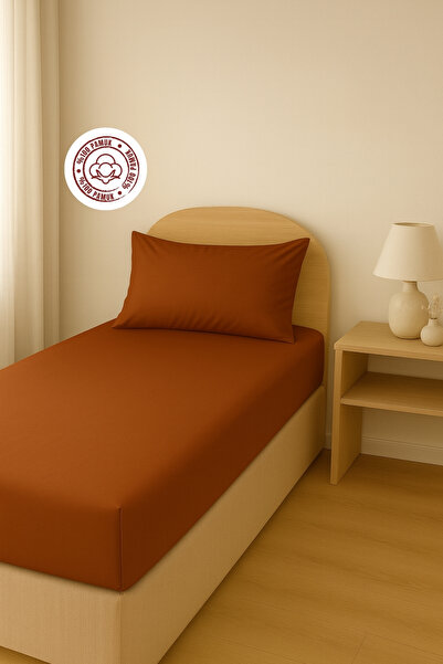 sutra 100% Cotton Satin 100X200+30 cm Single Fitted Sheet Set