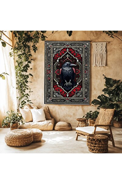 Else Dekor Crow Raven Animal Pattern Wall Cloth Wall Tapestry Wall Tapestry