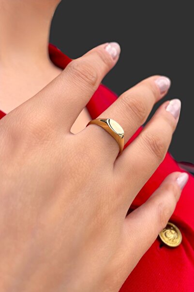 Altınaşkı Plaka Taşsız Altın Yüzük