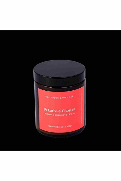 Boutique Lavender Lumânare Parfumată Rubarbă și Căpșuni 159g