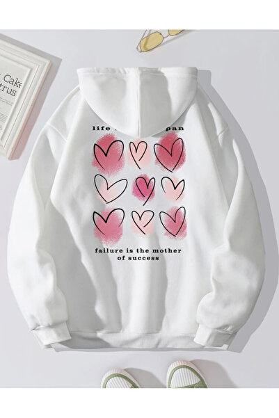 LAPS Unisex Hooded Life Is Oversize Sweatshirt