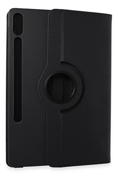 Khayra Samsung Galaxy X610 Tab S9 Fe Plus 12.4 Case 360 Tablet Leather Case - Black-(579 - Eszaoc5372-2