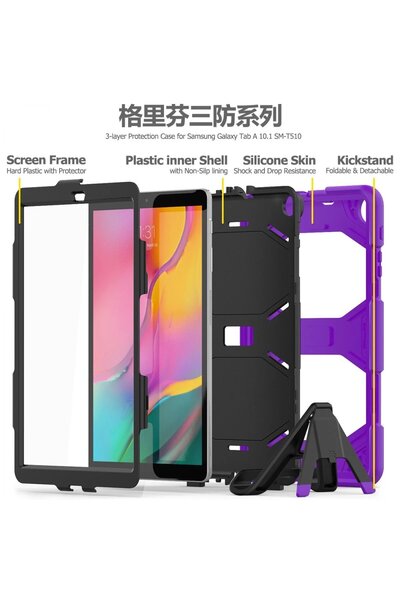 OEM Samsung Galaxy T510 Tab a 10.1 Case Griffin Tablet Cover - Purple-(5796) - Voanfd8876-9746