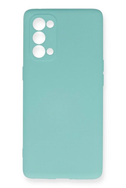 Khayra حافظة هاتف اوبو رينو 5 برو من السيليكون المخملي الداخلي - تركواز - (5796) - ESZAOC3801-7284