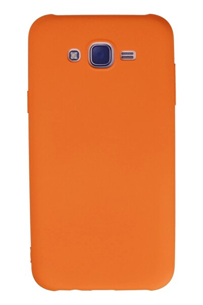 Khayra حافظة سامسونج جالاكسي J7 من السيليكون المخملي الداخلي - برتقالي - (5796) - ESZAOC6926-2554