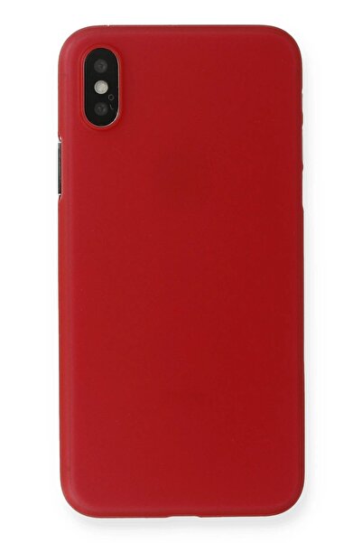 OEM غطاء حماية لهاتف iPhone XS Max مصنوع من مادة PP فائقة النحافة - أحمر-(579...
