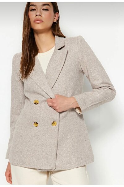 viyan butik Lined Acrylic Fabric Blazer Jacket