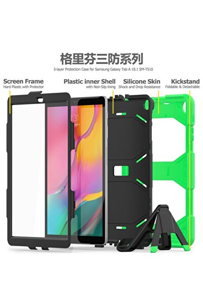 Khayra Samsung Galaxy T510 Tab a 10.1 Case Griffin Tablet Cover - Green-(5796) - Eszaoc7217-6158
