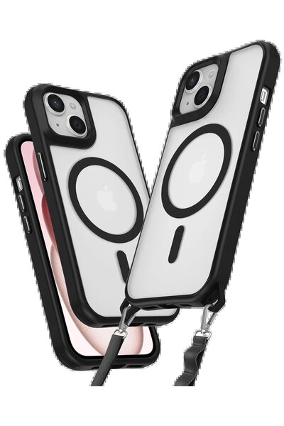 VINTESSY حافظة متوافقة مع هاتف iPhone 14 حافظة سيليكون Enka Magsafe - أسود-(5796) - NETIHV7258-4193