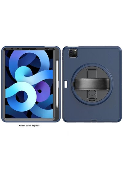 Khayra iPad Pro 11 (2018) Case Hand Strap Tablet Case - Navy Blue-(5796) - Eszaoc8412-3880