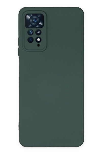 Khayra حافظة هاتف Xiaomi Redmi Note 11 Pro من السيليكون المخملي الداخلي - أخضر داكن - (5796) - ESZAOC4196-8464