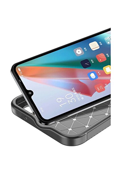 feifei حافظة سامسونج جالاكسي A06 ذات غطاء كربوني بتركيز تلقائي - رمادي-(5796) - VOANFD4165-6878