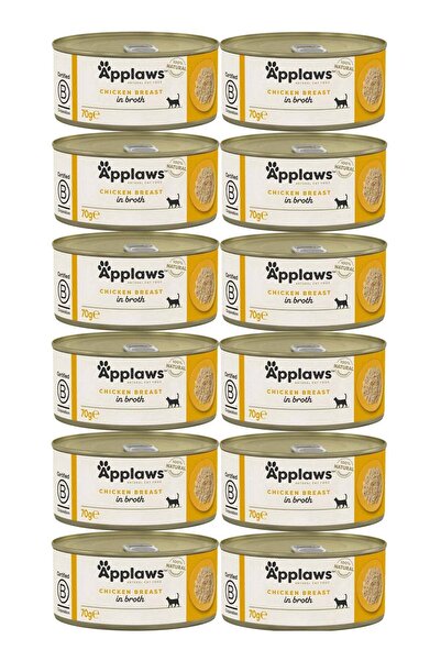 Applaws طعام رطب – صدور دجاج في جيلي لجميع مراحل الحياة (12 × 70 جم)