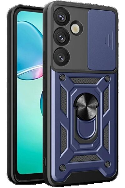 toyigoo حافظة سامسونج جالاكسي S25 من السيليكون مع حلقة عدسة بارس - أزرق داكن - (5796) - VOANFD8117-2559