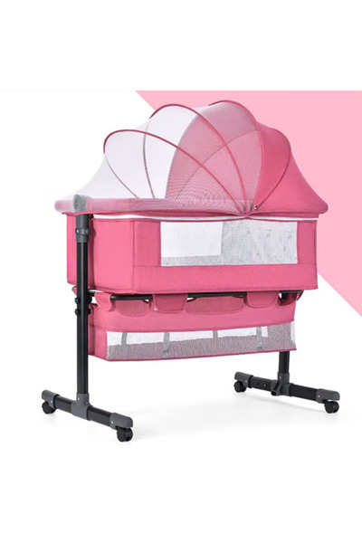 Generic Luxury Bedside Crib with Adjustable Height Crib with Mattress