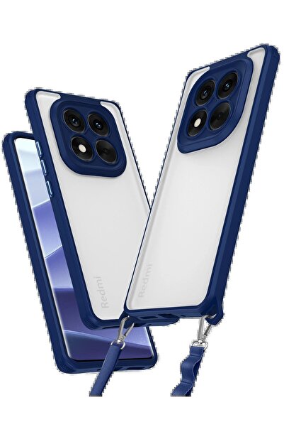 Khayra حافظة هاتف Xiaomi Redmi Note 14 Pro 4G من السيليكون - أزرق داكن-(5796) - ESZAOC3560-1218