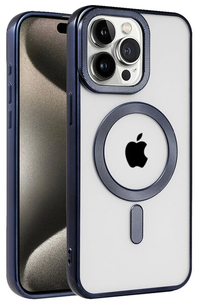 ETC غطاء حماية كرونوس ماجسيف لهاتف آيفون 15 برو - أزرق داكن-(5796) - MYG3384-3922