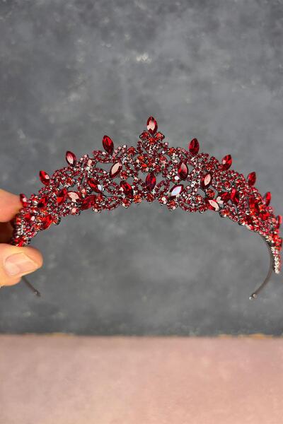 Fiyonks Atölye Nysa Premium Bridal Crown, Luxurious Henna, Wedding Crown