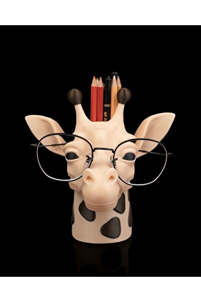 craftopya حامل أقلام وحامل نظارات على شكل زرافة