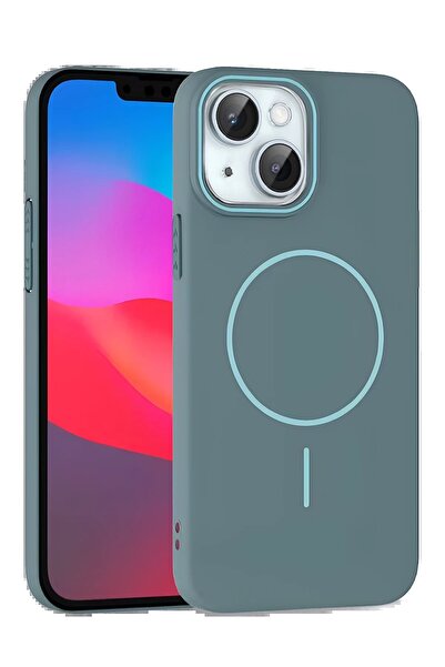 Khayra غطاء بروش ماج سيف لهاتف آيفون 15 بلس - تركواز - (5796) - ESZAOC8975-2151