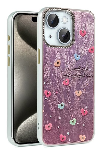 feifei غطاء حماية لهاتف آيفون 15 - غطاء بنمط مرآة - نمط 8-(5796) - VOANFD1814-2336