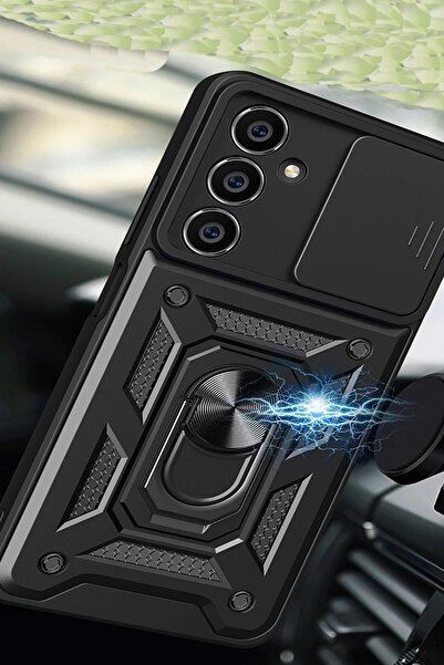 toyigoo Samsung Galaxy A15 4g Case Pars Silicone with Lens Ring - Black-(5796) - Tygo1892-1344