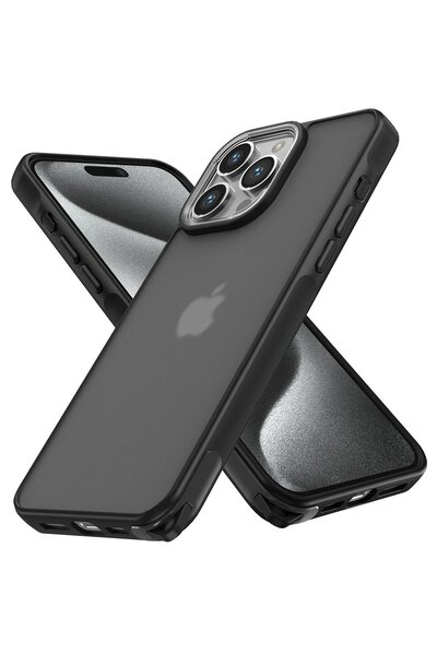 Khayra غطاء حماية أنيق لهاتف آيفون 15 برو - أسود-(5796) - ESZAOC5952-7764