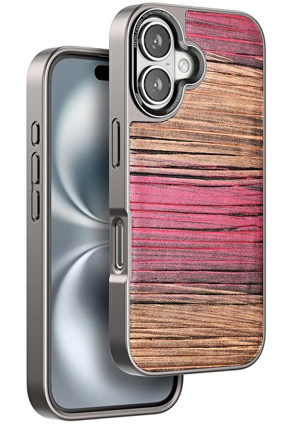 Khayra غطاء آيفون 16 ويف - وردي-(5796) - ESZAOC4083-8490