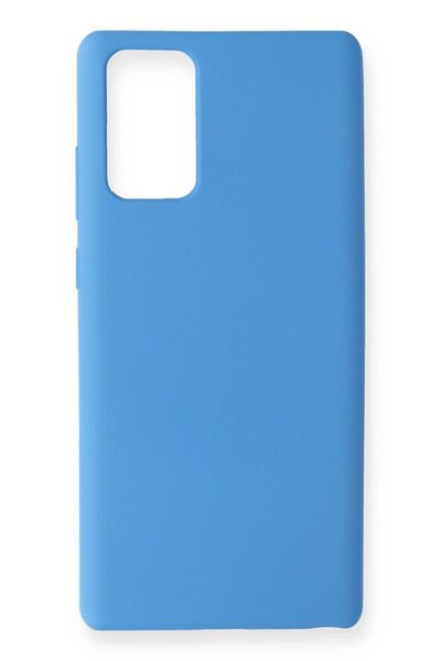 Khayra حافظة سامسونج جالاكسي نوت 20 من السيليكون المخملي الداخلي - أزرق - (5796) - ESZAOC4493-5964