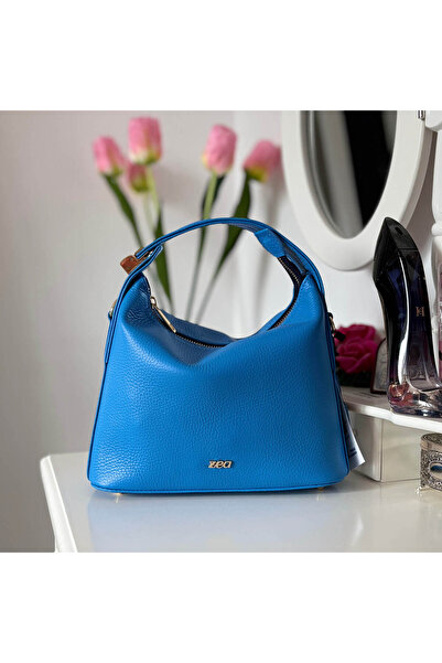 Zea Geanta Cross Albastru Regal Piele Naturala