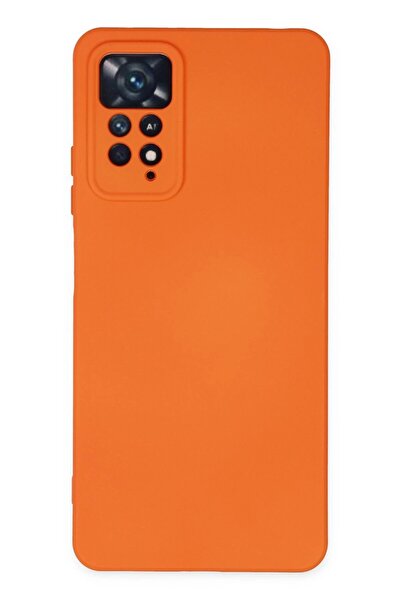 feifei حافظة هاتف Xiaomi Redmi Note 11 Pro من السيليكون المخملي الداخلي - برتقالي - (5796) - VOANFD7781-9423