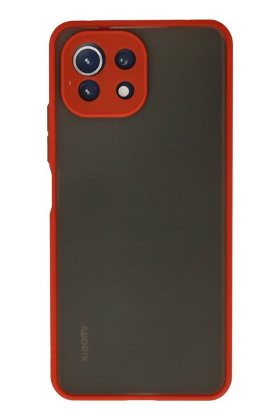 feifei غطاء حماية سيليكون مونتريال لهاتف Xiaomi MI 11 Lite - أحمر-(5796) - VOANFD9446-9585