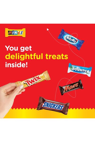 Galaxy Best of Minis 710g — 35 Mini Chocolate Bars (Mars, Milky Way, Bounty, Twix, Snickers)