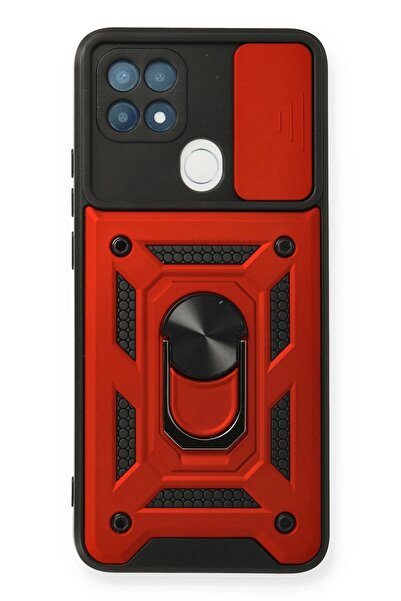 ETC Oppo A15 Case Pars Silicone with Lens Ring - Red-(5796) - Myg7790-7137